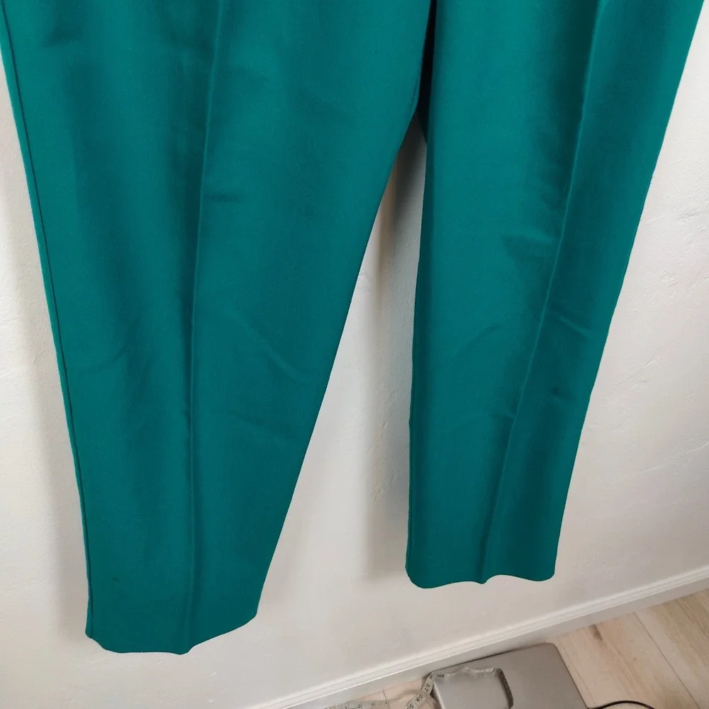 Vintage 90s JNCO Pants Mens 32‎ Teal Pleated Tapered Wool Blend Retro Streetwear